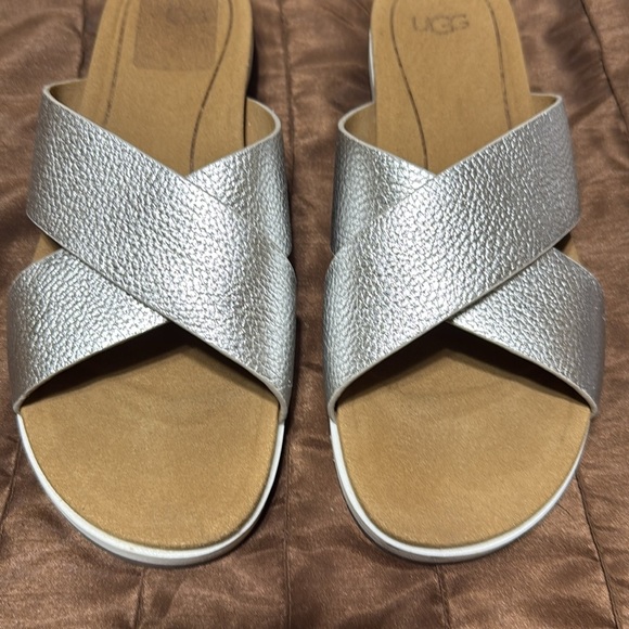 UGG Women's Silver Slide Sandals - Picture 3 of 6